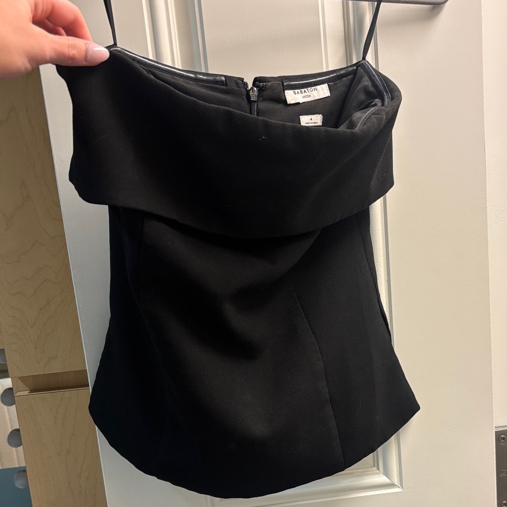Black Strapless Top by Aritzia